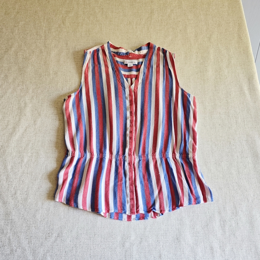 LIZ clairborne Women Striped Tank
